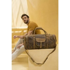 Krepšys, „Rosalinda“, 48 x 26 cm, Oda, Tamsiai rudos