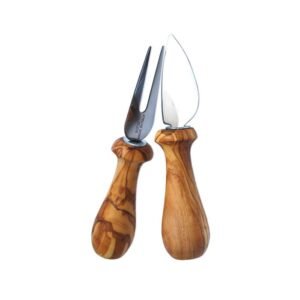 Sūrio įrankių rinkinys „Sūris“, Nerūdijantis plienas, Alyvmedis