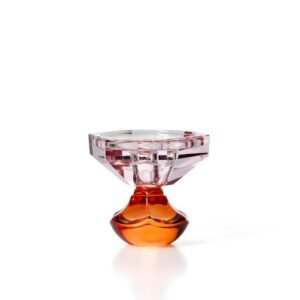 Žvakių laikikliai „Sunset Bloom“, perdirbtas stiklas (5 vnt.)