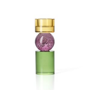 Žvakidė „Solar Jewel“, perdirbtas stiklas (5 vnt.)