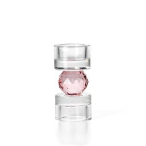 Žvakių laikikliai „Gem Balance“, perdirbtas stiklas (5 vnt.)