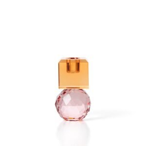 Žvakidė „Citrine Rose“, perdirbtas stiklas (5 vnt.)