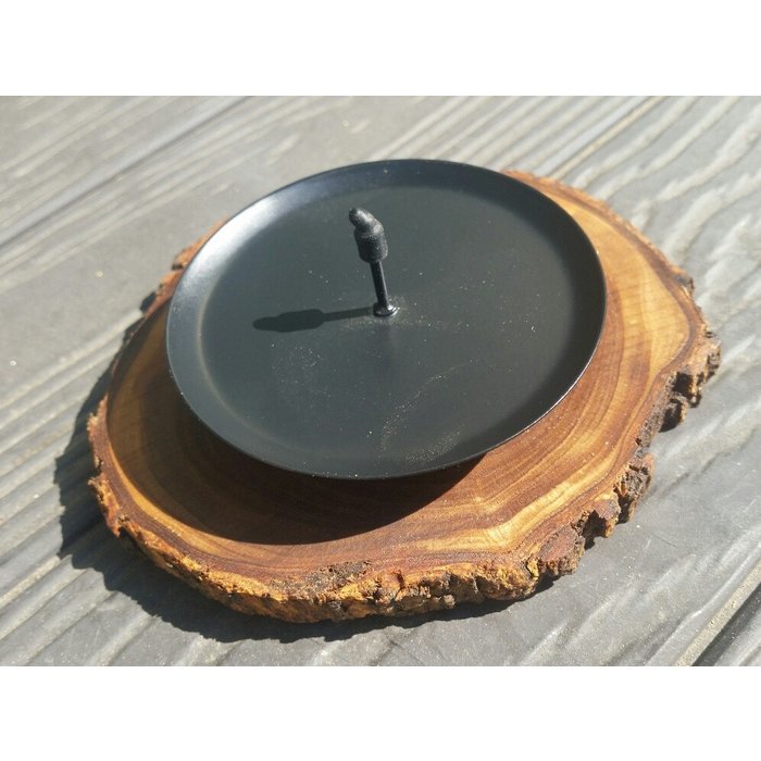 Žvakidė „RUSTICO“, Metalas, Medis – Paveikslėlis 3