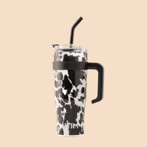 Termo puodelis, „Wide Handle Wyoming“, Plienas, Juoda, Balta, 1 L