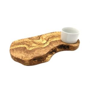 Burgerių lenta „RUSTIC“ su dubenėliu, Porcelianas, Alyvmedis