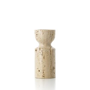 Žvakidė „Travertine Hourglass“, travertino akmuo (5 vnt.)