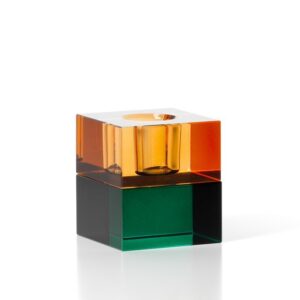 Žvakidė „Gem Blocks“, perdirbtas stiklas (5 vnt.)