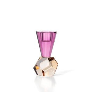 Žvakidė „Amethyst Flame“, stiklas (5 vnt.)