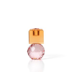 Žvakidė „Citrine Rose“, perdirbtas stiklas (5 vnt.)
